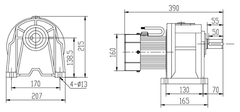 SH32-1500W微型永磁減速電機(jī)圖紙